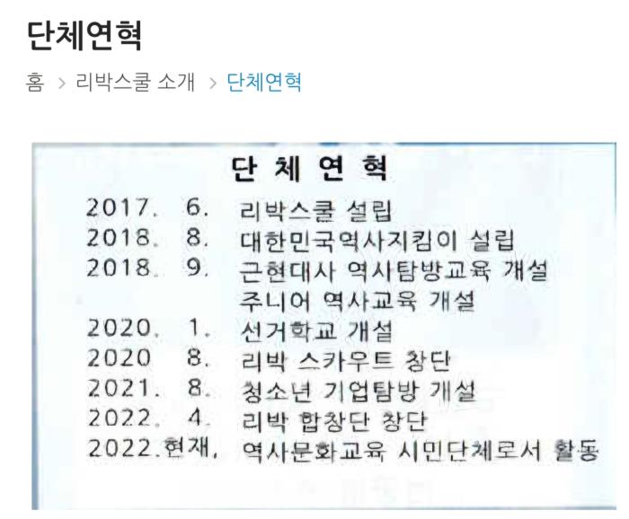 리박스쿨의 연혁
