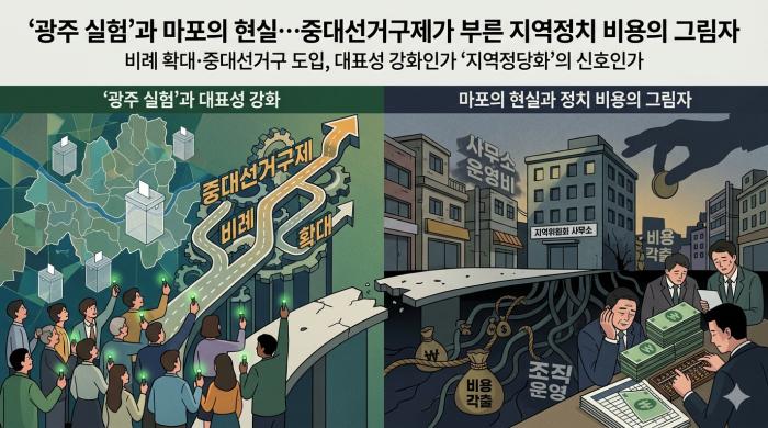 ‘광주 실험’과 마포의 현실…중대선거구제가 부른 지역정치 비용의 그림자