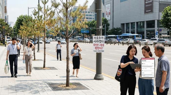 "우리 동네 가로수가 사라졌다" 마포대로 소나무 교체, 성난 민심에 불붙인 커뮤니티 성지글