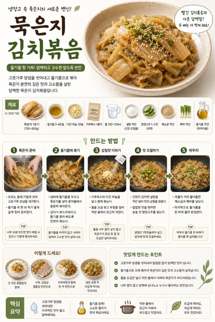 [오늘의 요리] 묵은지 김치 볶음