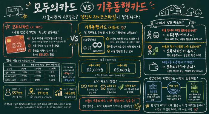 모두의카드 vs 기후동행카드…서울시민은 무엇을 선택해야 하나